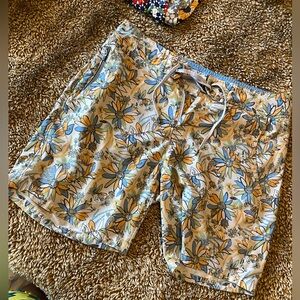 Stio Men’s Floral Print Swim Shorts - Medium - 7” Inseam